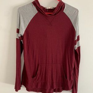 Soft Varsity Style Shirt w/ Hood